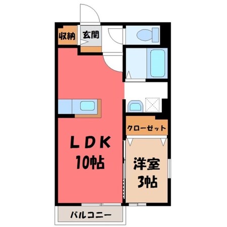 宇都宮駅 バス30分  戸祭１下車：停歩5分 2階の物件間取画像